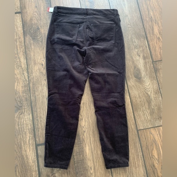 TALBOTS Flawless Five Pocket Petites Black Velvet Velour Jeggings Woman’s 8P - Picture 4 of 6